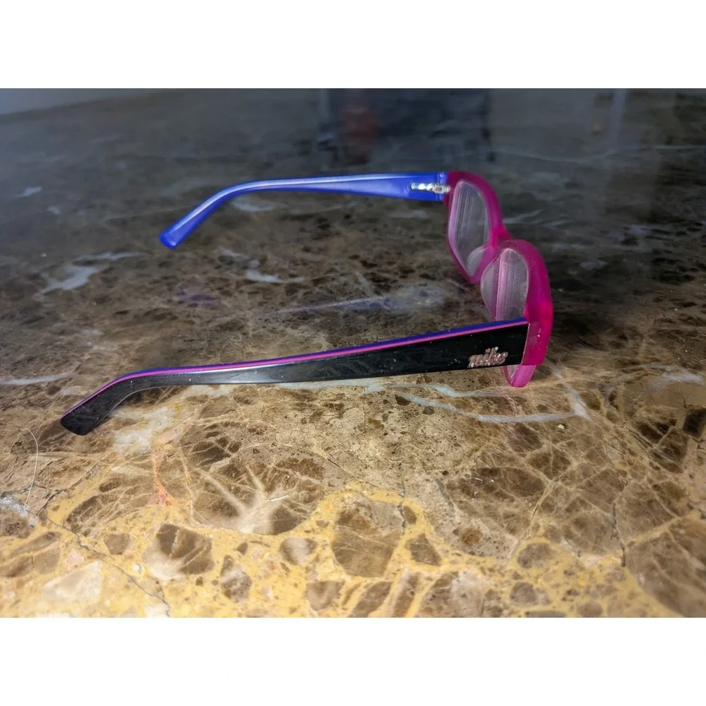 Kid Youth Nike Eyeglasses Girls 5527 Full Frame Square Plastic Black Pink Purple